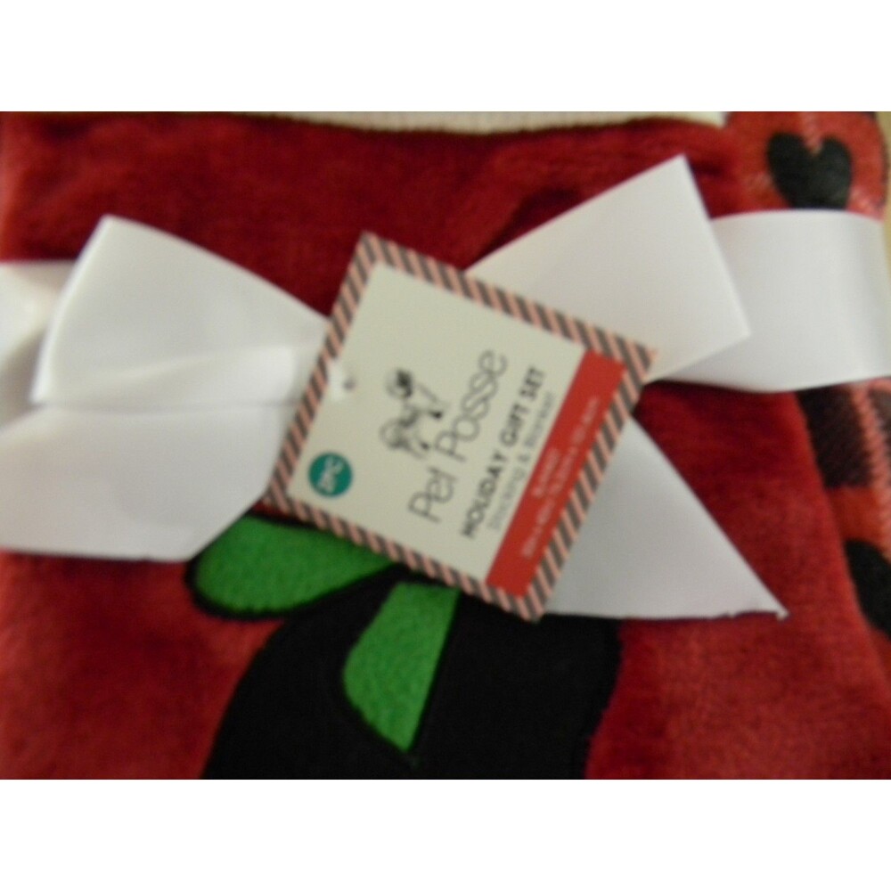 Pet Posse Black Cat Christmas Holiday Gift Set Stocking & Blanket Kitten NWT - Picture 3 of 5